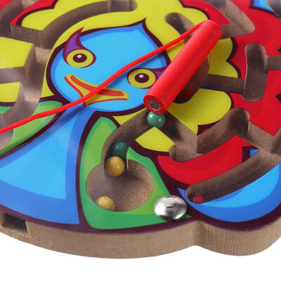 

〖Follure〗Kids Magnetic Maze Toys Kids Wooden Game Toy Wooden Intellectual Jigsaw Board