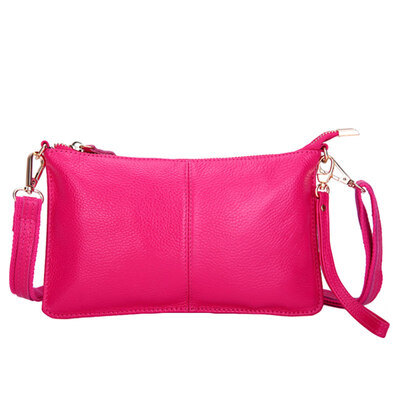 

Fashion Women Rectangle Solid Color Zip Wristlet Handbag Crossbody Shoulder Bag