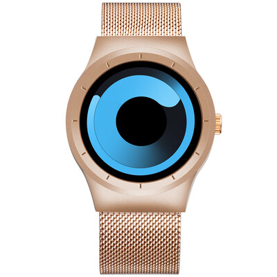 

SKONE 7432 Simple Men Watch Steel Mesh Strap Quartz Movement Watch Waterproof Casual Clock Wristwatch for Male