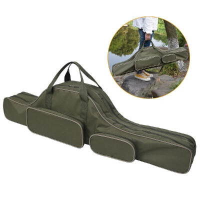 

Two Layer Fishing Rod Reel Bag Fishing Pole Gear Tackle Tool Carry Case Carrier Travel Bag Storage Bag Organizer Fishing Cover Bag