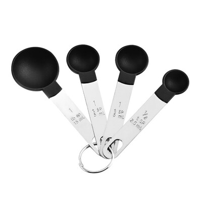 

4Pcs measuring spoon measuring cup sets Measuring Spoon Measuring Cup Sets Stainless Steel Spoon Measuring Cup Baking Tool