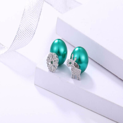 

Yoursfs s925 Silver European style Christmas series earrings Santa claus Christmas tree Snowman deer Snowflake Diamond Stud