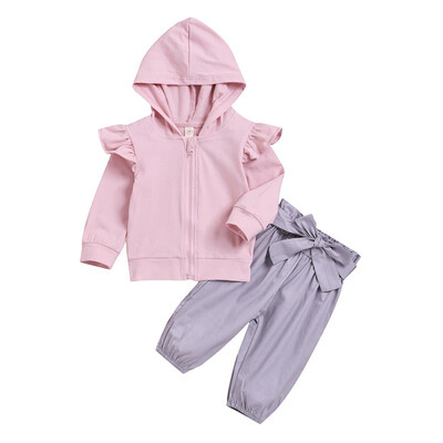 

Kid Baby Girls Clothes Set Autumn Long Flare Sleeve Hoodie Sweatshirt TopsPants Trouser Costume Set