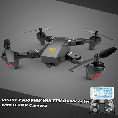 

VISUO XS809HW Wifi FPV 03MP Camera Foldable 24G 6-Axis Gyro Selfie Drone Barometer Height Hold RC Quadcopter G-Sensor RTF