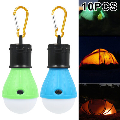 

10Pcs Portable Fishing Camping Light Lamp LED Hanging Bulb Tent Lantern Outdoor Emergency without Batteries
