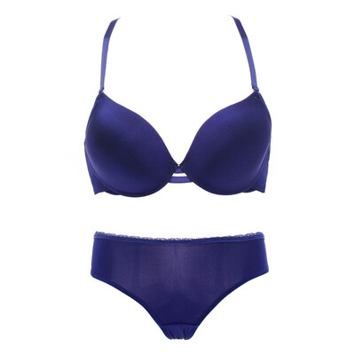 

Sexy Women Smooth Push Up Bras Sets Seamless Free Size Panties Y-Line Straps Padded Underwear Bras