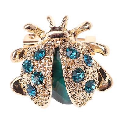 

1Pc New Small Ladybird Colorful Crystal Rhinestones Brooch Pins For Women Or Girls Free Shipping