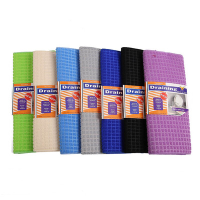 

1Pc Microfiber Square Dish Drying Mat Moisture Proof Oil Stain Draining Cloth
