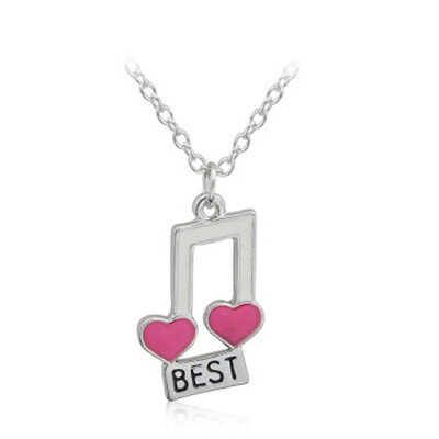 

Elegant Musical Notes Hearts Shaped Necklaces Best Friends For Girls Friends Witness Love Forever Friendship Set Necklace Gift