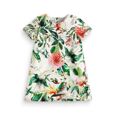 

Girl Dress Summer Baby Kids Girl Toddler Tutu Dress Flower Print Dress Sumer 0-5Y