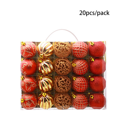 

Gobestart 20Pcs Christmas Ball Baubles Party Xmas Tree Decorations Hanging Ornament Decor