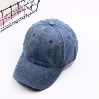 

Korean version of baitou do old baseball cap water wash denim eaves hat female male students street hipster hat summer