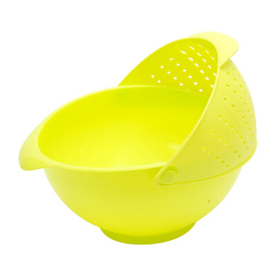

New Arrival Hot Sale The Latest Candy Color Multifunction Kitchen Colander Wash Rice Vegetable Drain Basket Fruit