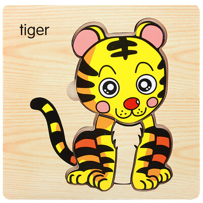 

Siaonvr Wooden Lovely Puzzle Educational Developmental Baby Kids Training Toy Gift