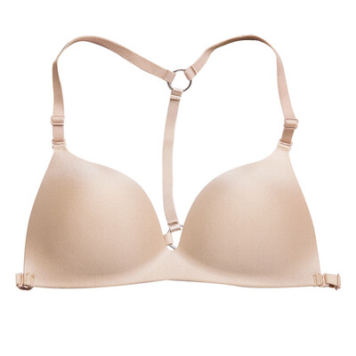 

Sexy Beauty Back Y-Shaped Beauty Back Bra Lingerie Solid Color Triangle Cup Bra For Women No Steel Ring Push Up Bras Bralette