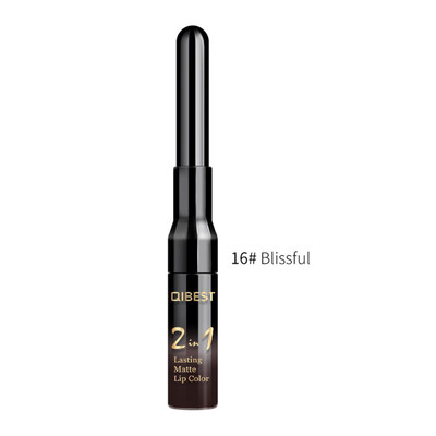 

Double Head Lip Gloss Liner Pencil Long Lasting Matte Pigment Makeup Lipstick