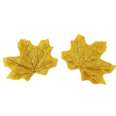 

Home Fake Decoration 100 Pcs Assorted Mixed Fall Colored Artificial Maple Leaves for Weddings Events&Party Decorating