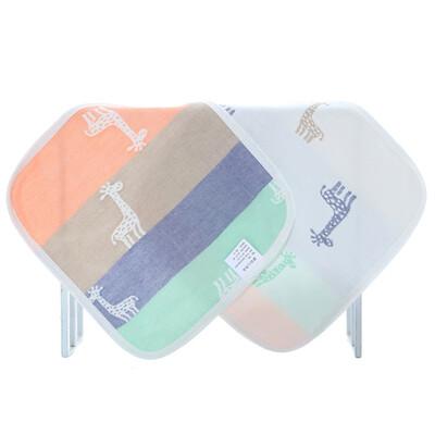 

1Pc Cotton Gauze Saliva Towel Cartoon Infant Child Six-layer Jacquard Scarf Gift