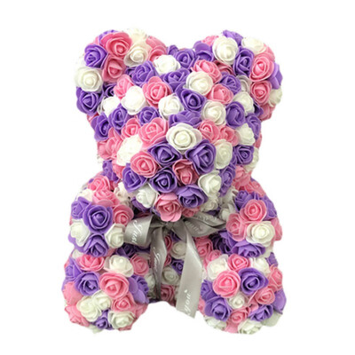 

Artificial Flowers Rose Bear Multicolor PE Foam Rose Teddy Bear Girlfriend Anniversary Valentines Day Gift Birthday Party Decor