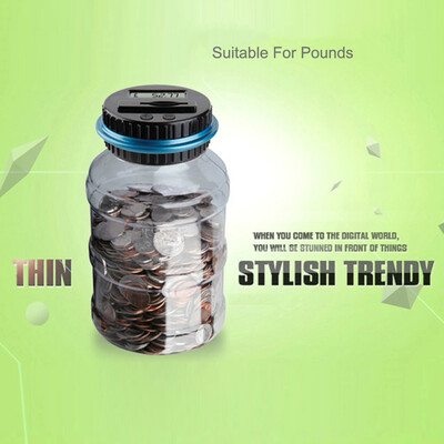 

Siaonvr Digital Coin Bank Savings Jar by Digital Energy Clear Jar with LCD Display