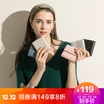 

ELLE fashion simple style wallet ticket holder clutch E27F1270914BK black