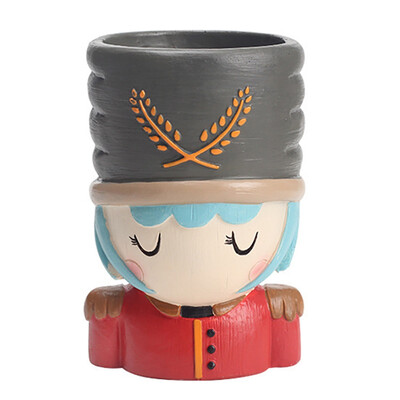 

King And Queen Flower Pot Resin Flower Pot For Home Decoration Walnut Fairy Tale Garden Succulent Plant Pot Office Desktop Decor