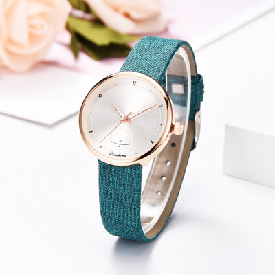 

〖Follure〗Fashion Simple Fake Small Dial Monochrome Watch Leather With Strap Ladies Watch