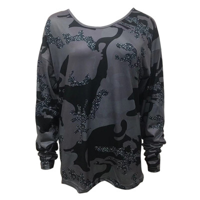 

Autumn Women V-neck Long-sleeved Blouse Floral Print Casual Loose Top Female Autumn Clothing