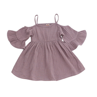 

Girls Dress Summer Casual Clothes Fashion Linen Cotton Clothes Dress Baby Girls Clothes