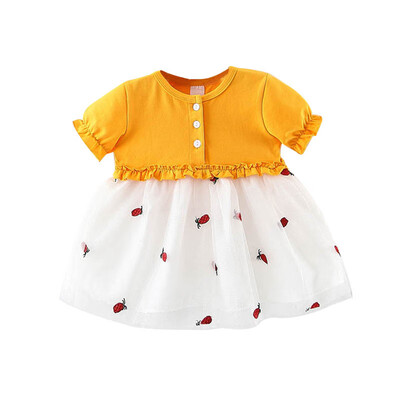 

Kids Girls Dress Flower Girl Party Dress Embroidery Mesh Girls Clothes Princess Dress Children Clothes Baby Girls Summer Dress