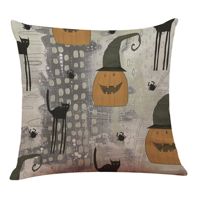 

〖Follure〗Halloween Pillow Box Linen Sofa Funny Ghost Pad Cushions Home Decoration