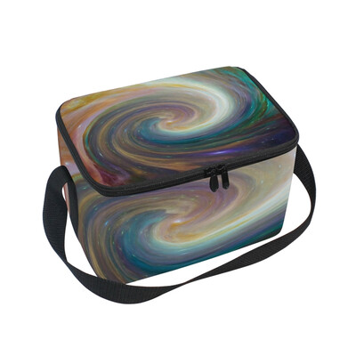 

ALAZA Lunch Box Multicolored Galaxy Painting Insulated Lunch Bag Large Cooler Tote Bagfor Men Women