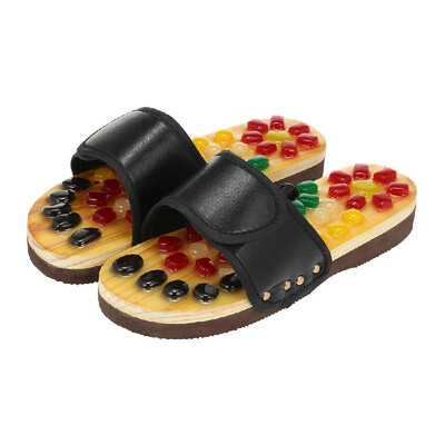 

Acupoint Massage Slippers Sandal Natural Pebble Jade Foot Massager Acupuncture Point Massage Shoes