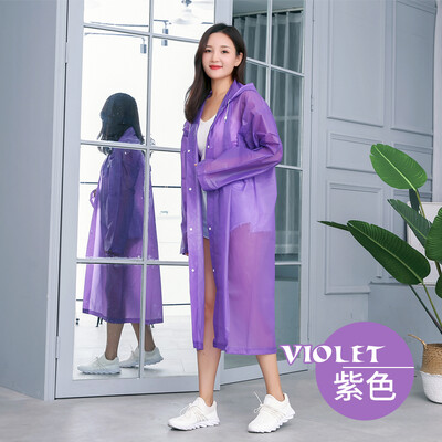 

Gong Xun raincoat men&women windbreaker adult Korean fashion hiking youth riding transparent portable waterproof outdoor non-disposable thickening eva poncho grape purple