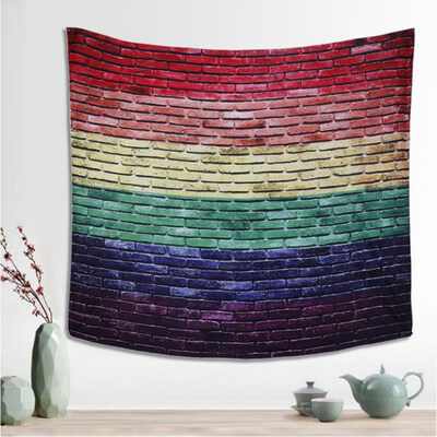 

Colorful geometric brick simulation tapestry Galaxy Hanging Wall Tapestry Hippie Retro Home Decor Yoga Beach Towel