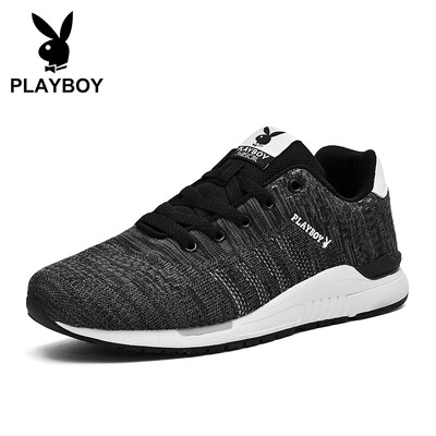 

Playboy PLAYBOY fashion sports flying woven mesh casual shoes mens non-slip breathable DS85248 black 43