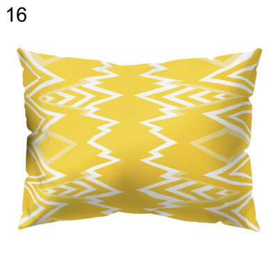 

Geometric Wave Circle Plaid Pillow Case Cushion Cover Sofa Bed Car Office Decor