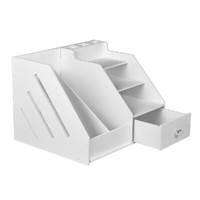 

Book Magazine Holder Desk Organizer Stationery Storage Stand Shelf Rack Desktop File Rack Storage Artifact Multi-layer Large Capac