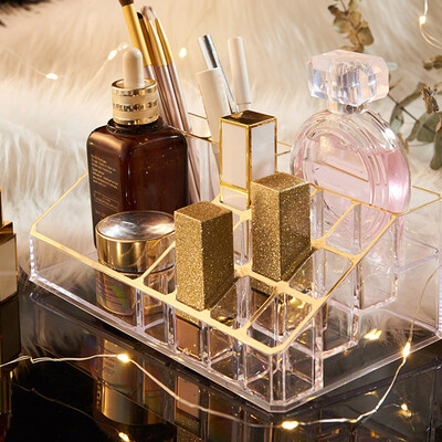 

Toponeto Cosmetic Storage Rack Lipstick Display Stand Case Makeup Brush Holder Organizer