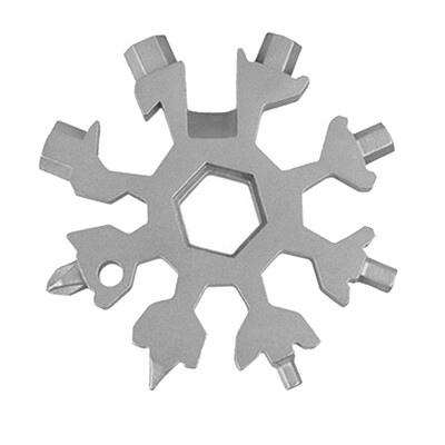 

19-In-1 Multi-Tool Wrench Combination Compact Portable Snowflake Keychain Edc Tools