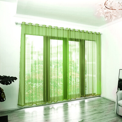 

Gobestart Leaves Sheer Curtain Tulle Window Treatment Voile Drape Valance 1 Panel Fabric