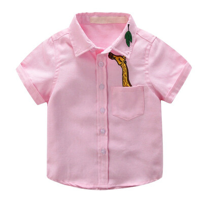 

2-10T Summer High Quality New Fashion Children Short-sleeved Shirt Boys Casual Shirt Children Clothing Baby Outfits