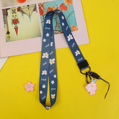 

9 Styles Cartoon Flower Lanyards Personality Lanyard Cartoon Neck Strap For Keys Id Card Mobile Phone Straps Jewelry Lanyard