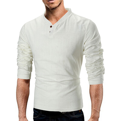 

Men Fashion Slim Long Sleeve Stand-up Collar T-Shirt Casual Solid Color Tops