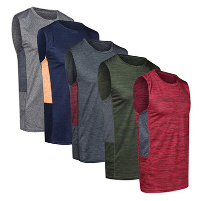 

Toponeto Mens Solid Color Sport Slim Fit Vest Sleeveless Top Patchwork Shirt Blouse