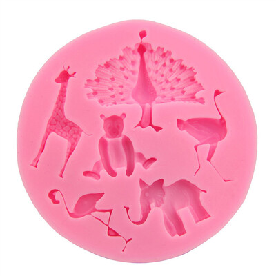

Animals Shape Silicone Fondant Molds Cake Decoration Baking Tools For Diy Sugar Craft Candy Chocolate Ice Cube Soap Mold