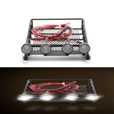 

Tailored Roof Rack Luggage Carrier with Light Bar for 110 RC Crawler Axial SCX10 N6K0