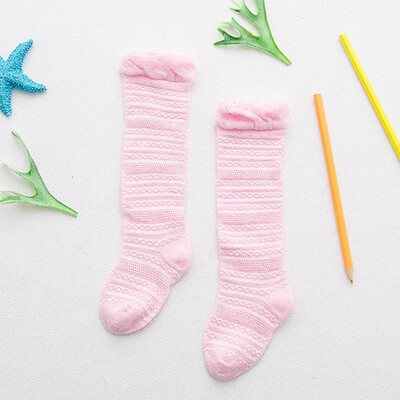 

Necessaries Summer Cotton Childrens Net Socks Baby Knee Stockings Retro Breathable Anti-mosquito Net Socks