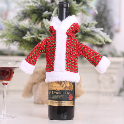 

Christmas Sweater Santa Claus Wine Bottle Cove Red Wine Hat Bottle Decoration