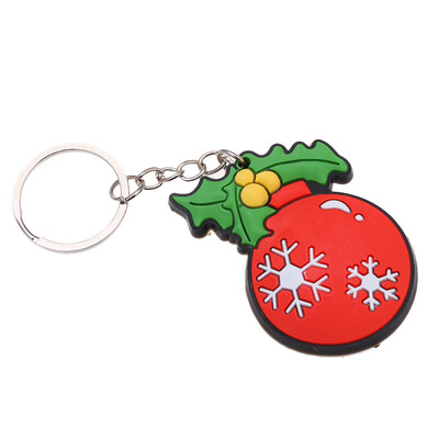 

4 Pcs Santa Claus Christmas Gift Soft Keychain Creative Christmas Tree Custom Made Rubber Pendant